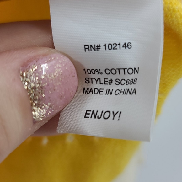 Michael stars reversible yellow sweater. Size xs - Picture 5 of 5